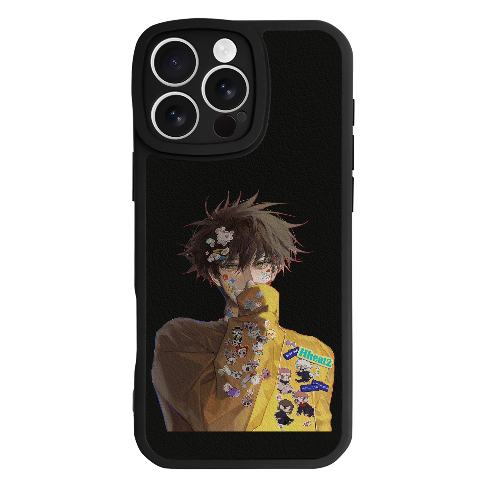 （画像用） 呪術廻戦 Jujutsu Kaisen 【iPhone 16シリーズ対応】シリコンスマホケース（レザー調） 材質：シリコン
